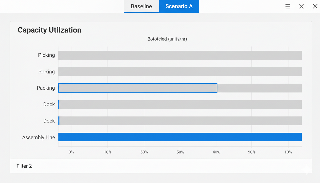 Bottleneck utilization charts