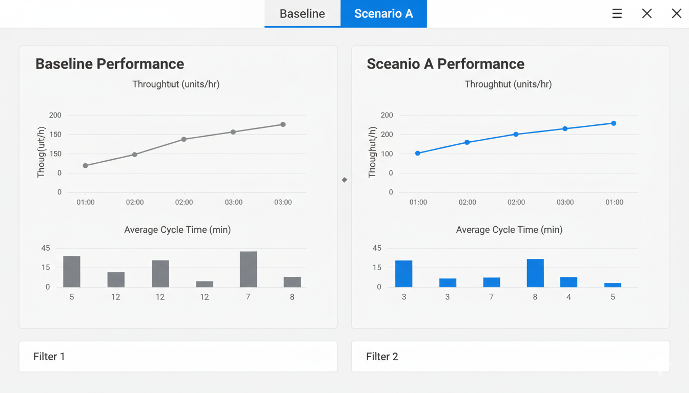 Throughput and cycle time comparisons